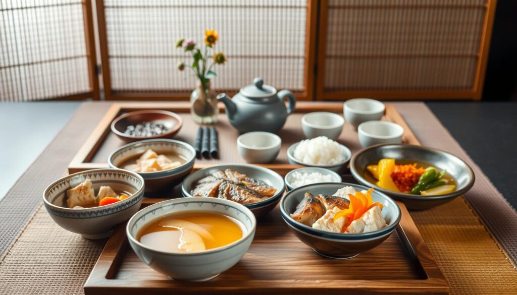 Japanese breakfast dishes