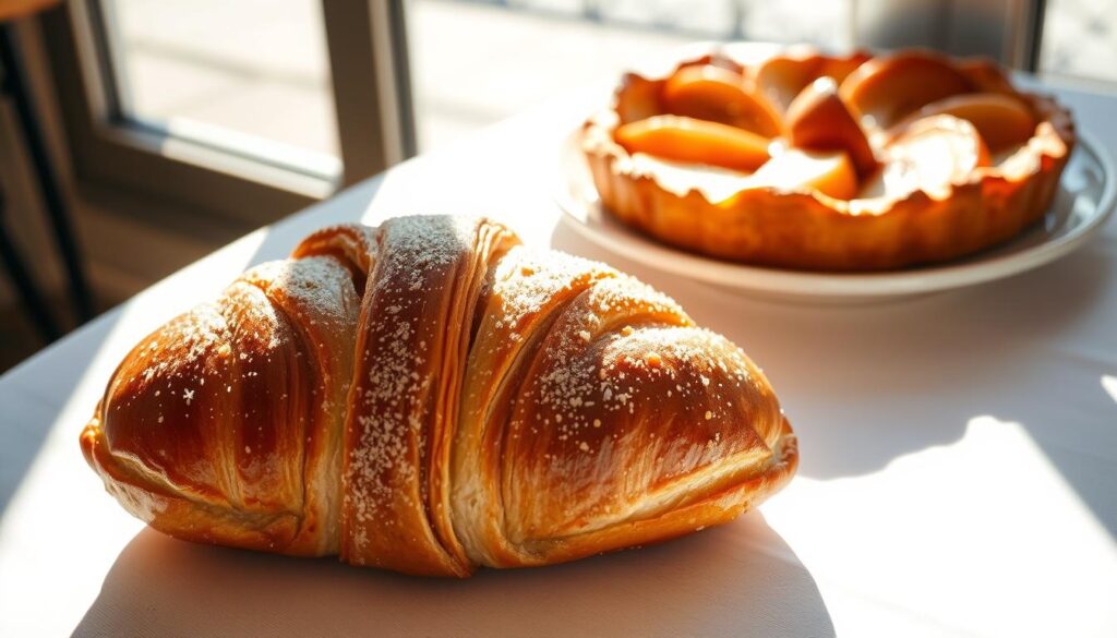 pain au chocolat and tarte aux pommes