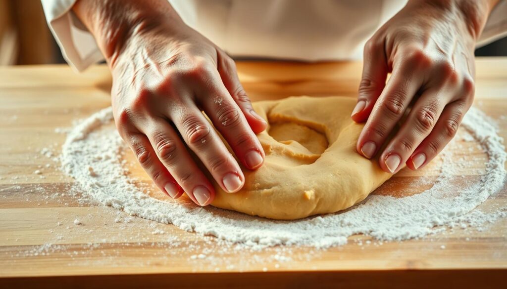 rolling and shaping dough