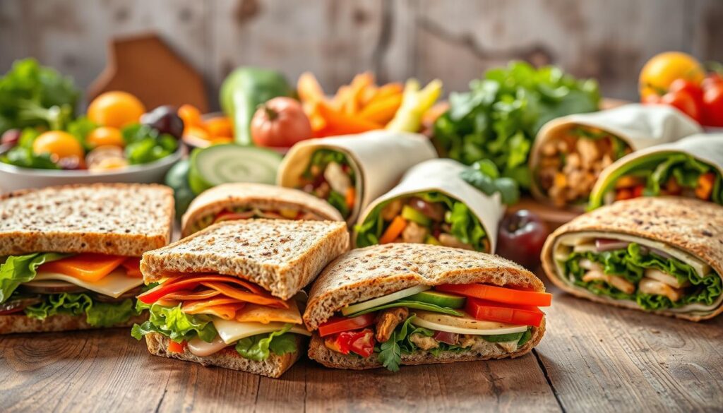 vegan sandwiches and wraps